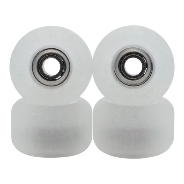 Blistered x FlatFace G6 Urethane Wheels - Purple-Green Color Shift in Clear - JoyCult Bearing Collab