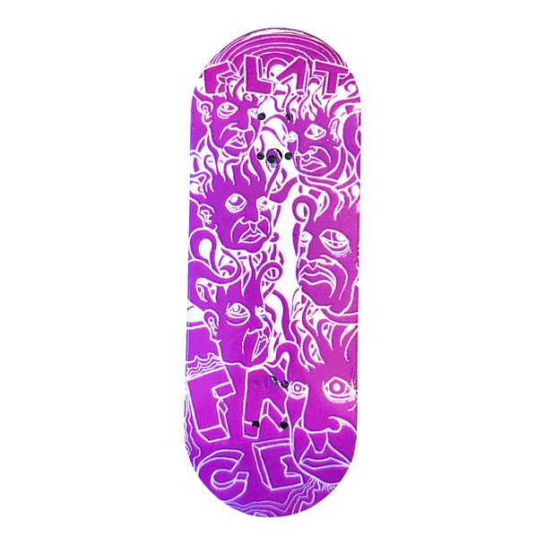 FlatFace G15 Deck - 33.6mm - Zeph Purple on White - Real Wear