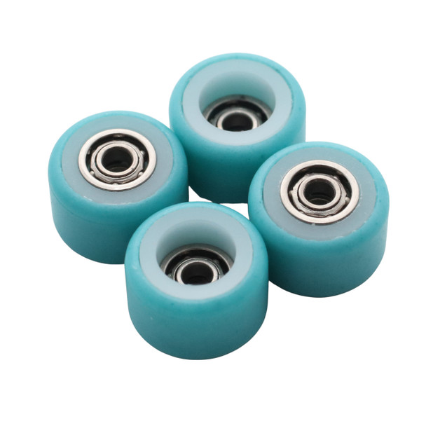 FlatFace Dual Bearing Dual Durometer V1 Bearing Wheels - White/Turquoise