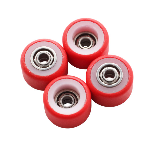 FlatFace Dual Bearing Dual Durometer V1 Bearing Wheels - White/Red