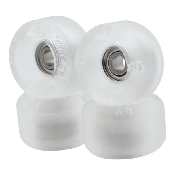 G4-BR Urethane Wheels - Blistered x FlatFace x Blackriver x JoyCult Bearings - Crystal Clear 72D ULTRA