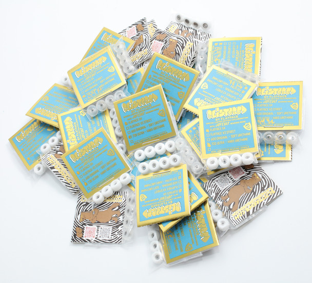 G4-BR Urethane Wheels - Blistered x FlatFace x Blackriver x JoyCult Bearings - Crystal Clear 72D ULTRA