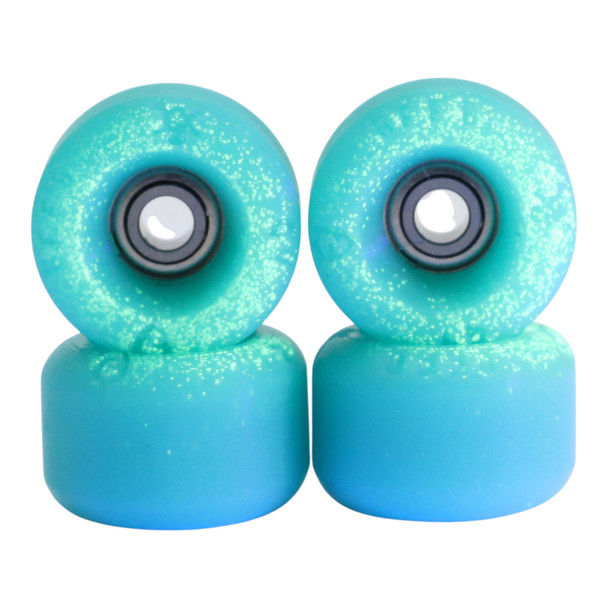 G4-BR Blistered x FlatFace x Blackriver G4 Urethane Wheels - Turquoise, Glow Front