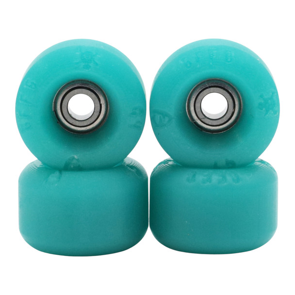 G4-BR Blistered x FlatFace x Blackriver G4 Urethane Wheels - Turquoise, Glow Front