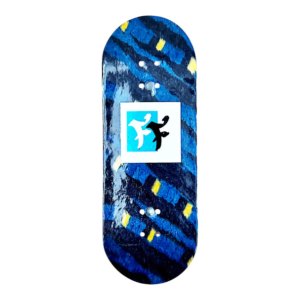 FlatFace G15.12 Deck - 33.6mm - FF Square on Blue/Yellow Premium - Real Wear