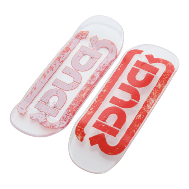 Red Duck Mirror Ambigram - Clear Duck Deck Polycarbonate - 34mm