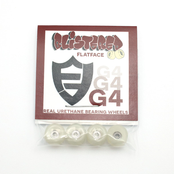Blistered x FlatFace G4 Urethane Wheels - Translucent Off-White GLOW
