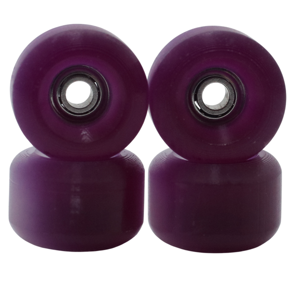 Blistered x FlatFace G4 Urethane Wheels - JoyCult Bearings Collab - Translucent Off White SunShift -> Purple