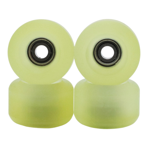 Blistered x FlatFace G4 Urethane Wheels - 72D ULTRA - Green/Black HeatShift -> Yellow