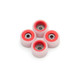 FlatFace Dual Durometer Bearing Wheels - Red/White