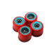 FlatFace Dual Durometer Bearing Wheels - Turquoise/Red