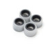 FlatFace Dual Durometer Bearing Wheels - Black/White