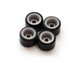 FlatFace Dual Durometer Bearing Wheels - White/Black