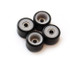 FlatFace Dual Durometer Bearing Wheels - White/Black