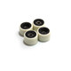 FlatFace Dual Durometer Urethane Bearing Wheels - Black/Off-White 72D