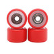 FlatFace Dual Bearing Dual Durometer V1 Bearing Wheels - White/Red