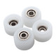 FlatFace Dual Bearing Dual Durometer V1 Bearing Wheels - White/White