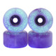 Blistered Urethane Wheels - Conical - Marble Swirl SunShift -> Purple, GLOW