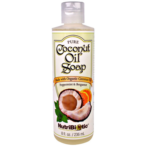 COCONUT OIL SOAP PEPPERMINT & BERAMOT 8 FL OZ Nutribiotic