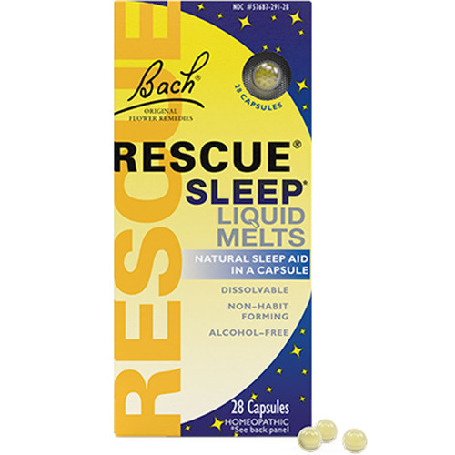 RESCUE SLEEP LIQUID MELTS 28 CAPSULES Bach Original Flower Remedies