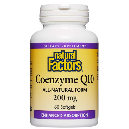 Coenzyme Q10 by Natural Factors Front of Bottle