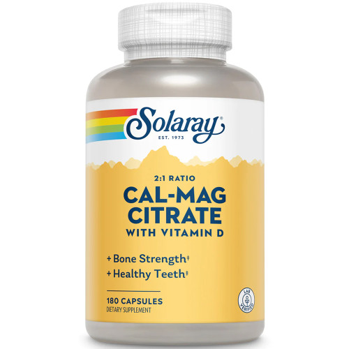 CAL-MAG CITRATE  WITH VITAMIN D 2:1 180 CAPSULES front of bottle
