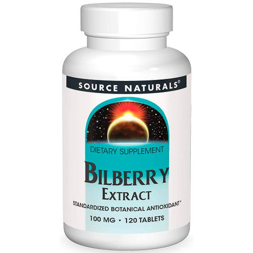 BILBERRY EXTRACT 100 MG 120 TABLETS Source Naturals