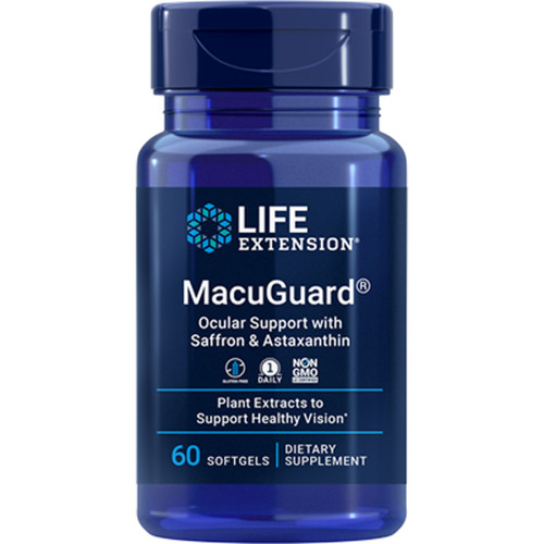 MACUGUARD WITH SAFFRON & ASTAXANTHIN 60 SOFTGELS Life Extension