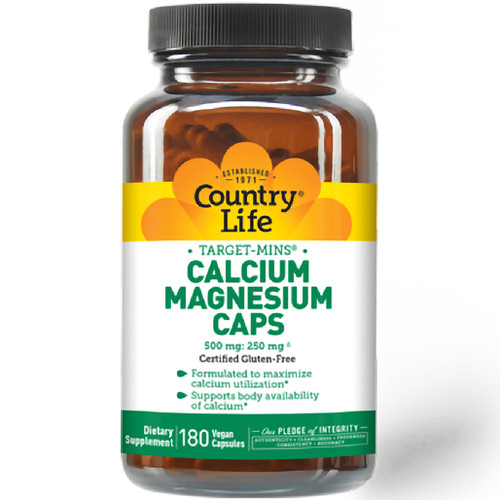 TARGET-MINS CALCIUM MAGNESIUM 180 VEGAN CAPSULES Country Life