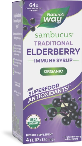 SAMBUCUS ORGANIC ELDERBERRY SYRUP 4 FL OZ Nature's Way