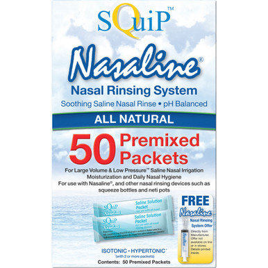 NASALINE SALINE SOLUTION 50 PACKETS Squip