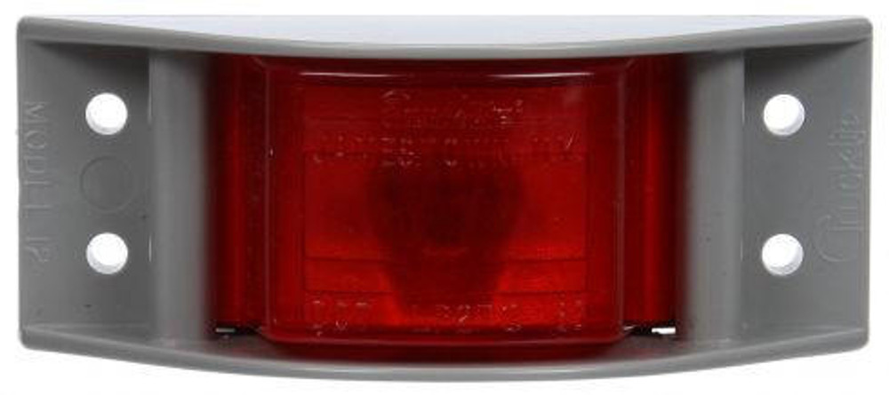 12 Series, Branch Deflector, Incandescent, Red Rectangular, 1 Bulb, Marker Clearance Light, PC, Gray ABS 4 Screw, PL-10, Ring Terminal/Stripped End, 12V, Kit