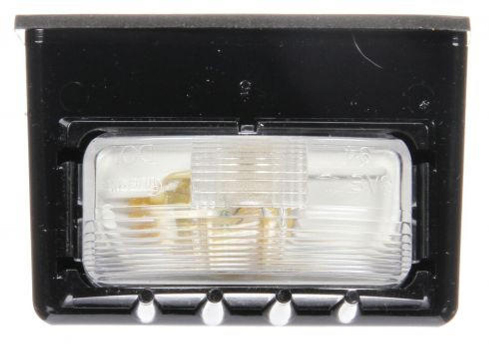 15 Series, Incandescent, 1 Bulb, License Light, Rectangular, Black Bracket Mount, PL-10, 12V, Kit