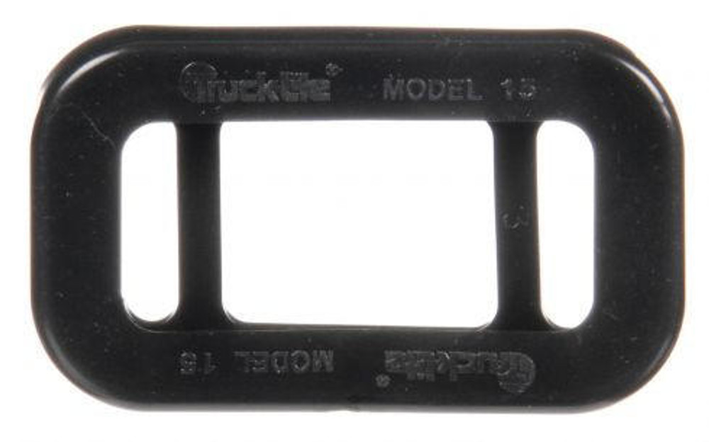 Open Back, Black PVC, Grommet for 15 Series and 1.5 x 3 in. Lights, Rectangular
