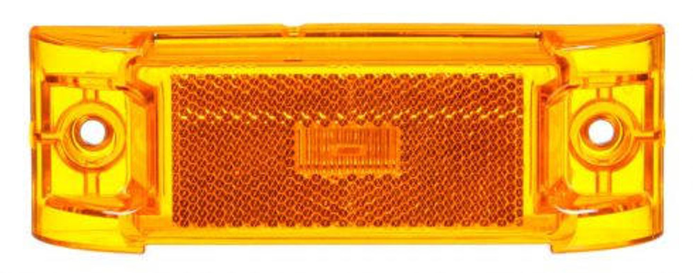 21 Series, LED, Yellow Rectangular, 2 Diode, Marker Clearance Light, PC, 2 Screw, Reflectorized, Fit 'N Forget M/C, .180 Bullet Terminal/Ring Terminal, 12V, Kit
