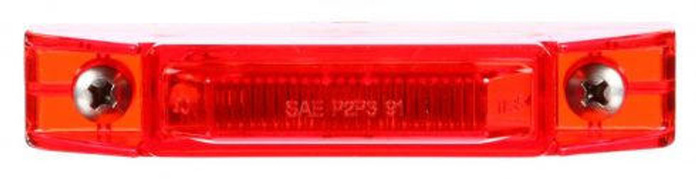 35 Series, LED, Red Rectangular, 1 Diode, Marker Clearance Light, P2, 2 Screw, Diamond Shell, Fit 'N Forget M/C, .180 Bullet Terminal/Ring Terminal, 12V, Kit