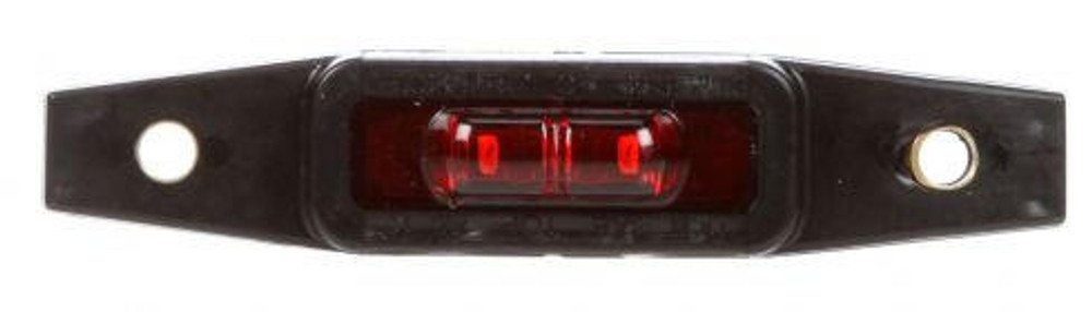 36 Series, LED, Red Rectangular, 3 Diodes, Marker Clearance Light, PC, Black Polycarbonate Surface Mount, Hardwired, .180 Bullet Terminal, 12V