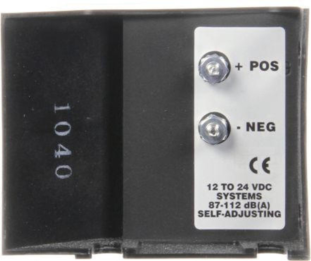 Self Adjusting Sound Regulation, 87-112 DB Steam Cleanable, Back-Up Alarm, 4 Screw, Bracket Mount, 2 Bolt Terminal 12-36V