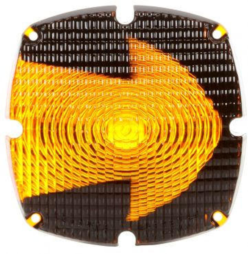 Signal-Stat, Arrow Lens, Square, Yellow, Acrylic, Replacement Lens for Bus Lights (6501A), 4 Screw
