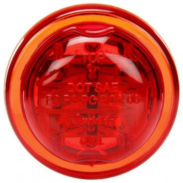 10 Series, High Profile, LED, Red Round, 8 Diode, Marker Clearance Light, PC, Fit 'N Forget M/C, 12V