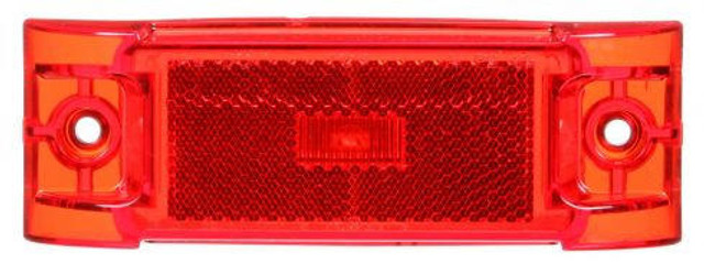 21 Series, LED, Red Rectangular, 1 Diode, Marker Clearance Light, PC, 2 Screw, Reflectorized, Fit 'N Forget M/C, .180 Bullet Terminal/Ring Terminal, 12V, Kit