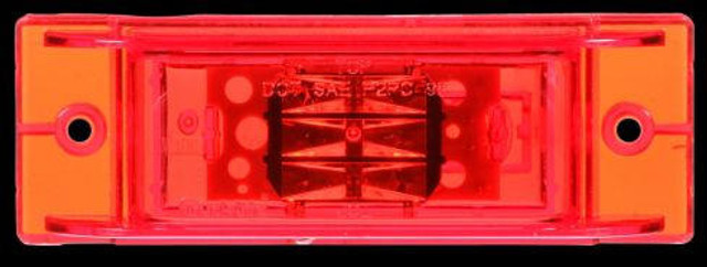 21 Series, LED, Red Rectangular, 8 Diode, Marker Clearance Light, PC, 2 Screw, Fit 'N Forget M/C, 12V