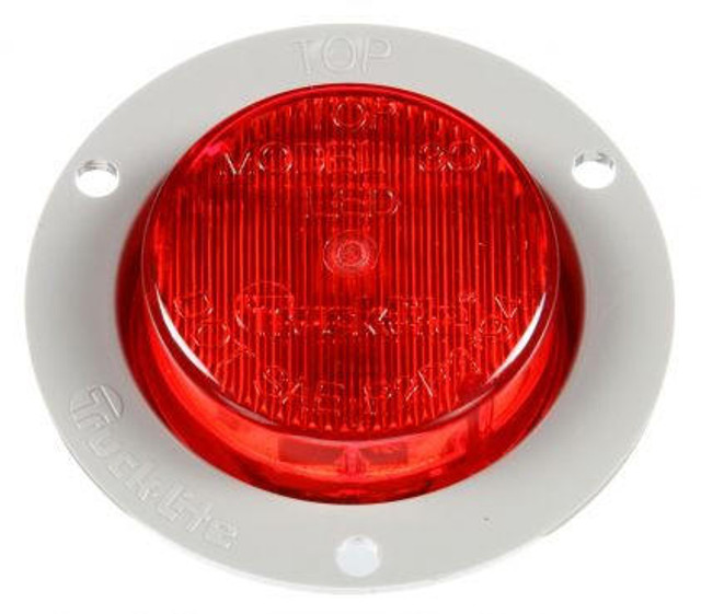30 Series, LED, Red Round, 2 Diode, Marker Clearance Light, P3, Gray Polycarbonate Flange Mount, Fit 'N Forget M/C, 12V 30 Series, LED, Red Round, 2 Diode, Marker Clearance Light, P3, Gray Polycarbonate Flange Mount, Fit 'N Forget M/C, 12V