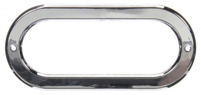 Open Back, Chrome Plastic, Grommet Cover for 60 Series and 2 x 6 in. Lights, Oval