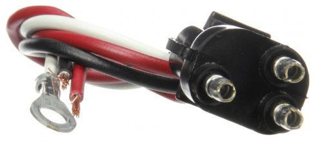 Stop/Turn/Tail Plug, 16 Gauge GPT Wire, Straight PL-3, Stripped End/Ring Terminal, 11 in.