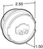 10 Series, High Profile, LED, Red Round, 8 Diode, Marker Clearance Light, PC, Black PVC Grommet Mount, PL-10, .180 Bullet Terminal/Ring Terminal, 12V, Kit