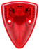 Signal-Stat, LED, Red Triangular, 13 Diode, Marker Clearance Light, PC, 2 Screw, Hardwired, Stripped End, 12V