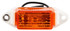 Signal-Stat, Pee Wee, Incandescent, Yellow Rectangular, 1 Bulb, Marker Clearance Light, P2, White ABS 2 Screw, Hardwired, Stripped End, 12V