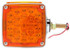 Signal-Stat, LED, Red/Yellow Square, 24 Diode, LH, Dual Face, Vertical Mount, Side Marker, 3 Wire, Pedestal Light, 1 Stud, Chrome, Stripped End/Ring Terminal