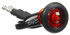 33 Series, LED, Red Round, 1 Diode, Marker Clearance Light, P2, Black Rubber Grommet Mount, Hardwired, .180 Bullet Terminal, 12V, Kit, Bulk